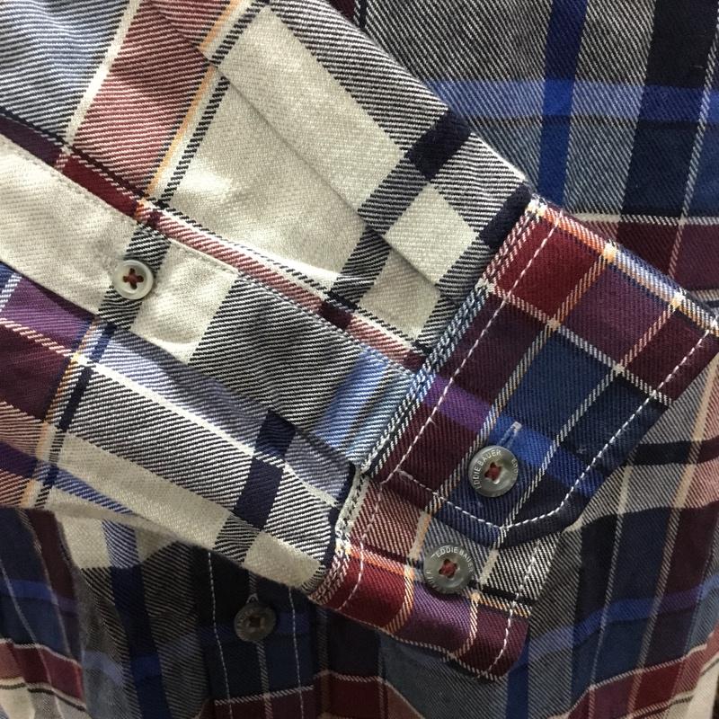 エディーバウアー Eddie Bauer シャツ、ブラウス 長袖 ボタンダウン 胸ポケット L チェック マルチカラー / マルチカラー /  メンズ USED 古着 中古 10116100