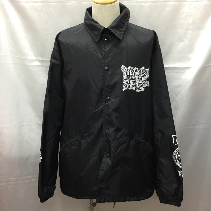 マシス MASSES ジャケット、上着 ジャンパー、ブルゾン コーチジャケット L プリント 黒 / ブラック /  メンズ USED 古着 中古 10108823