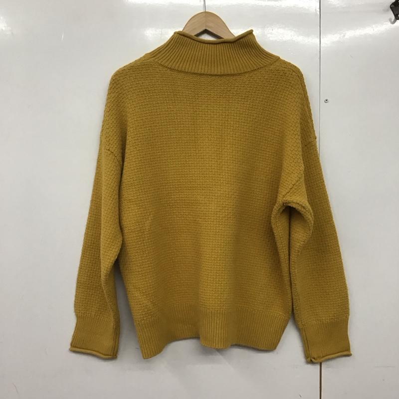 スタディオクリップ studio CLIP ニット、セーター 長袖 L 無地 マスタード / マスタード /  レディース USED 古着 中古 10142291