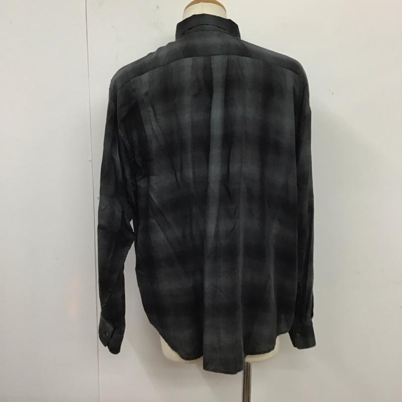 エレファントトライバルファブリックス elephant TRIBAL fabrics シャツ、ブラウス 長袖 長袖シャツ カラーシャツ ポケットシャツ 長袖カットソー チェックシャツ M チェック 灰 / グレー /  メンズ USED 古着 中古 10124531
