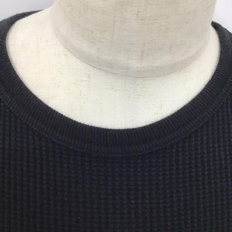 アルファインダストリー Alpha Industries カットソー 長袖 長袖カットソー クルーネックカットソー ロングスリーブカットソー ワッフル S 無地 紺 / ネイビー /  メンズ USED 古着 中古 10124323