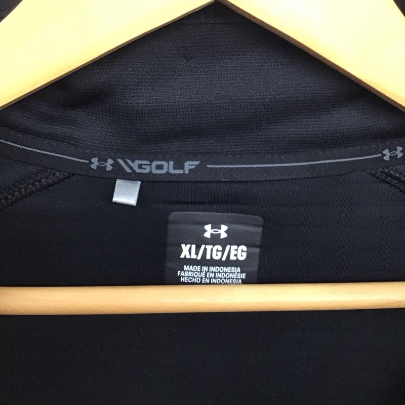 アンダーアーマー UNDER ARMOUR ジャケット、上着 ジャケット、ブレザー ハーフジップ XL 無地 黒 / ブラック /  メンズ USED 古着 中古 10134860