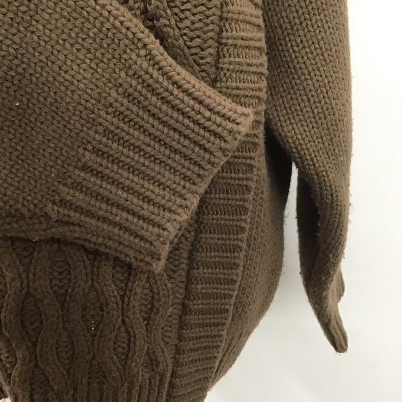 ニコアンド niko and... ニット、セーター 長袖 S205WE11TO ケーブル編み クルーネック 4  茶 / ブラウン /  レディース USED 古着 中古 10108089