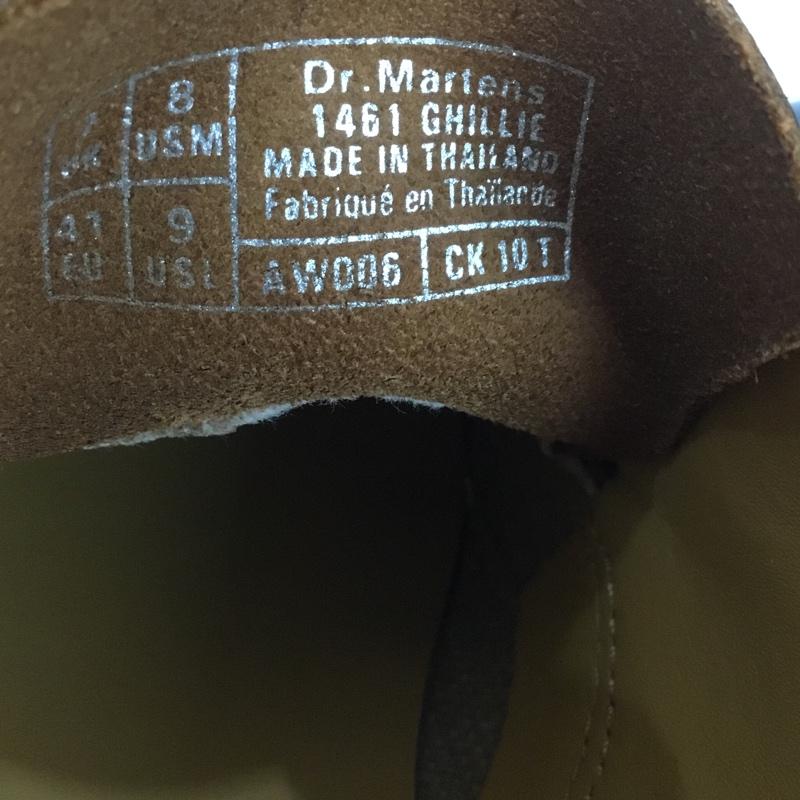 ドクターマーチン Dr.Martens 革靴 革靴 1461 GHILLIE レースアップ UK7 箱有 US：8 無地 黒 / ブラック /  メンズ USED 古着 中古 10133538