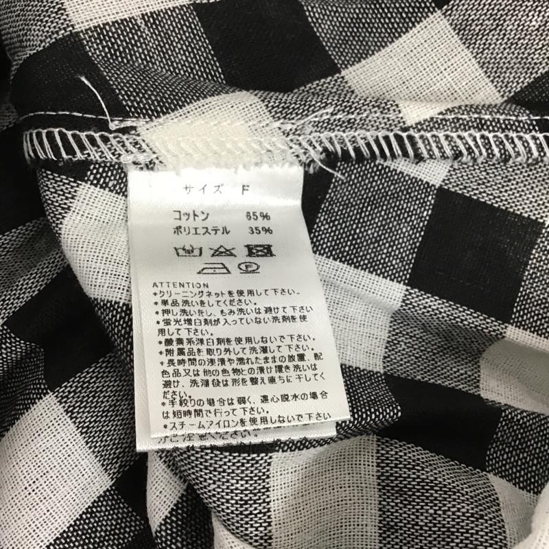 アビトーキョー ABITOKYO ワンピース ロングスカート A01B2132TA ウエストマーク タックロングワンピース タグ付き FREE チェック 白 / ホワイト / X 黒 / ブラック /  レディース USED 古着 中古 10107173