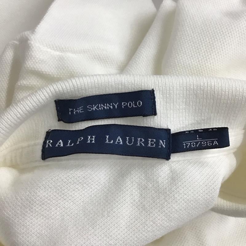 ラルフローレン RALPHLAUREN ポロシャツ 半袖 1273731SPO SKINNY POLO L ワンポイント 白 / ホワイト /  レディース USED 古着 中古 10120227