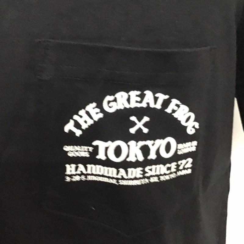 ザグレートフロッグ THEGREATFROG Tシャツ 半袖 TOKYO クルーネック M ロゴ、文字 黒 / ブラック /  メンズ USED 古着 中古 10111574