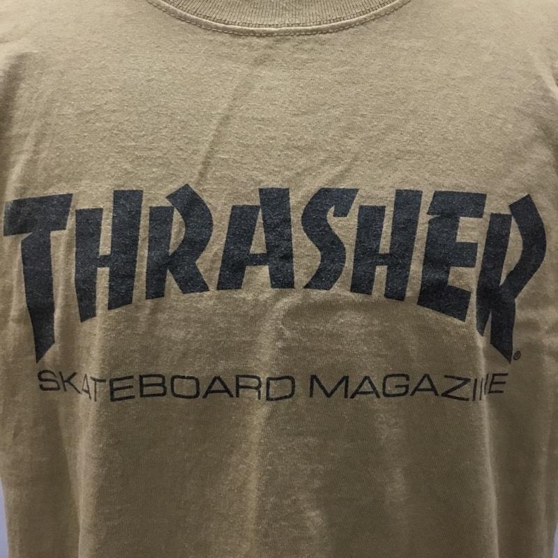 スラッシャー THRASHER Tシャツ 半袖 クルーネック L ロゴ、文字 茶 / ブラウン /  メンズ USED 古着 中古 10109622