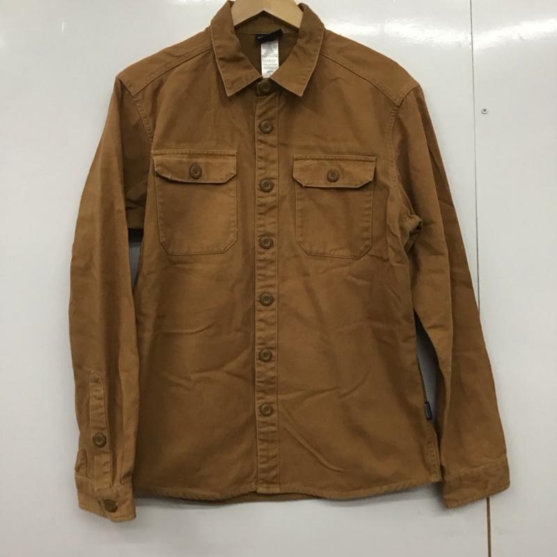 パタゴニア patagonia シャツ、ブラウス 長袖 53825FA14 ワークシャツ S 無地 茶 / ブラウン /  メンズ USED 古着 中古 10145235