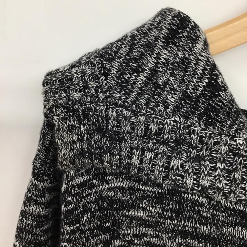 ノーアイディー NO ID. カーディガン 長袖 844010-844k ロングカーディガン フード付きニットカーディガン 2 総柄 白 / ホワイト / X 黒 / ブラック /  メンズ USED 古着 中古 10141326