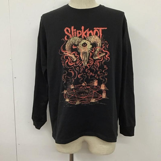 古着 USED カットソー 長袖 長袖カットソー プリントTシャツ バンドT クルーネックカットソー L プリント 黒 / ブラック /  メンズ USED 古着 中古 10106638