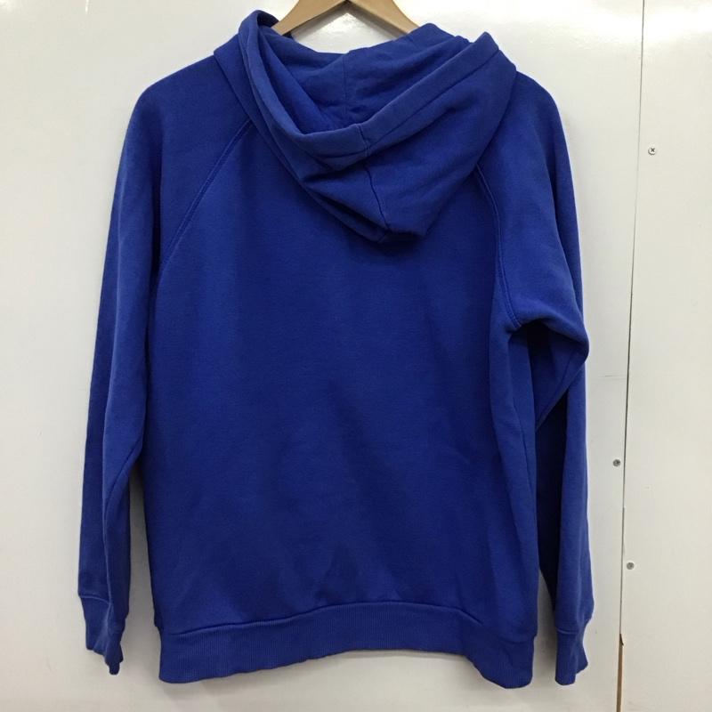 アディダス adidas パーカー 長袖 長袖パーカー プルオーバーパーカー スウェット L プリント 青 / ブルー /  メンズ USED 古着 中古 10149530