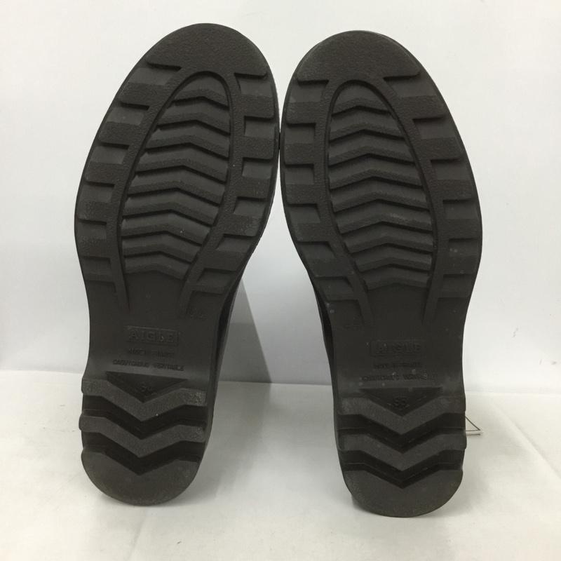 エーグル AIGLE 長靴、レインシューズ 長靴、レインシューズ ZZH8515 ICARE RUBBER BOOTS ラバーブーツタグ付き 44 ロゴ、文字 茶 / ブラウン /  メンズ USED 古着 中古 10135758