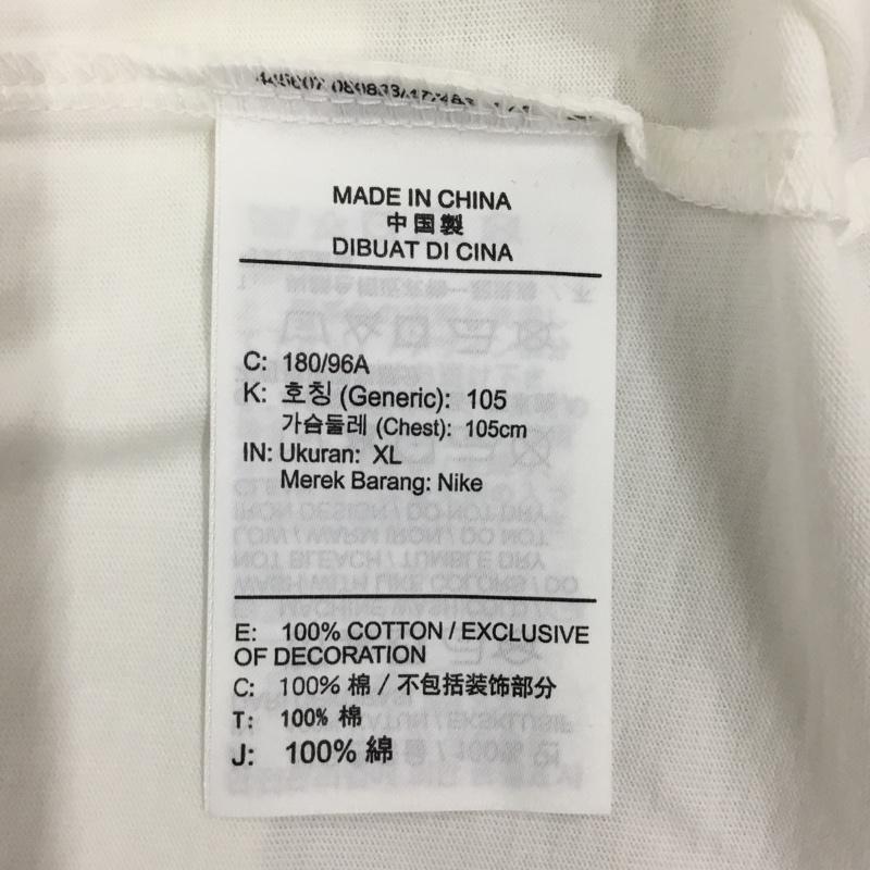 ナイキ NIKE カットソー 長袖 cu7391-100 JDISTICKRREPEATL/STシャツ 長袖カットソー プリントTシャツ XL ロゴ、文字 白 / ホワイト /  メンズ USED 古着 中古 10121065