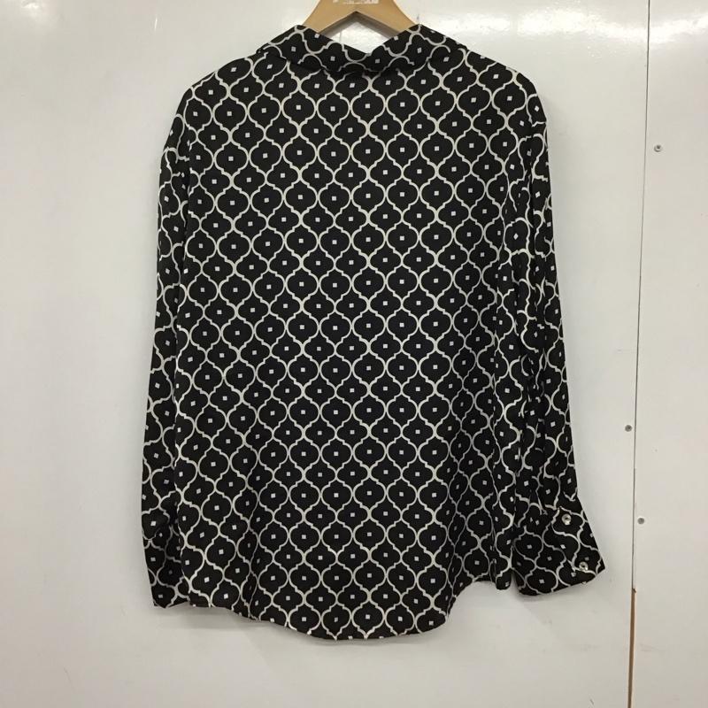 ザラ ZARA シャツ、ブラウス 長袖 長袖シャツ 総柄シャツ カラーシャツ M プリント 黒 / ブラック / X 白 / ホワイト /  レディース USED 古着 中古 10136096
