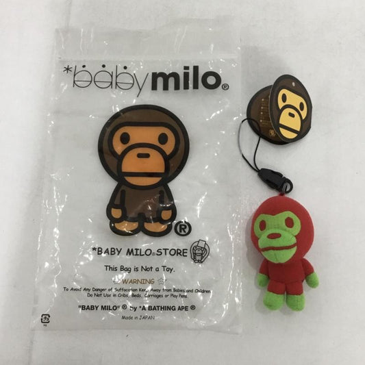アベイシングエイプ A BATHING APE ファッション小物 ファッション小物 モバイルクリーナー マイロ ストラップ ぬいぐるみ キャラクター 赤 / レッド / X 薄緑 / ライトグリーン /  メンズ USED 古着 中古 10137922