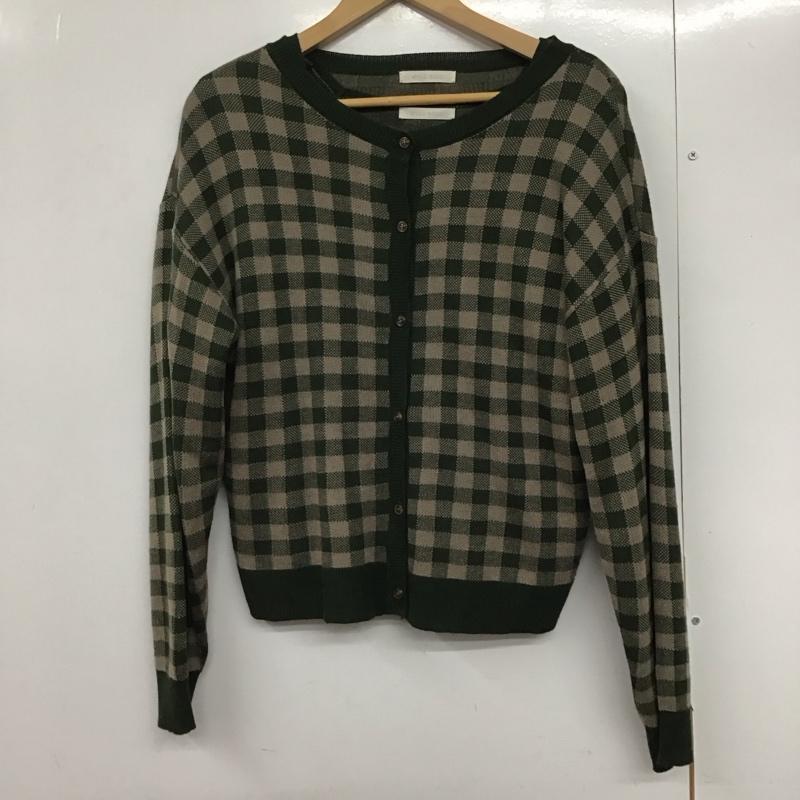 エヘカソポ ehka sopo カーディガン 長袖 FREE チェック マルチカラー / マルチカラー /  レディース USED 古着 中古 10143036