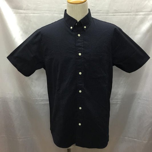 ザノースフェイス THE NORTH FACE シャツ、ブラウス 半袖 nr21722 ショートスリーブライメケンシャツ 半袖シャツ ボタンダウンシャツ L ストライプ 紺 / ネイビー /  メンズ USED 古着 中古 10109429