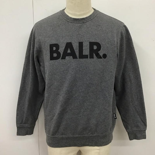 ボーラー BALR. トレーナー 長袖 長袖トレーナー スウェット クルーネック リブスウェットカットソー M ロゴ、文字 灰 / グレー /  メンズ USED 古着 中古 10120055