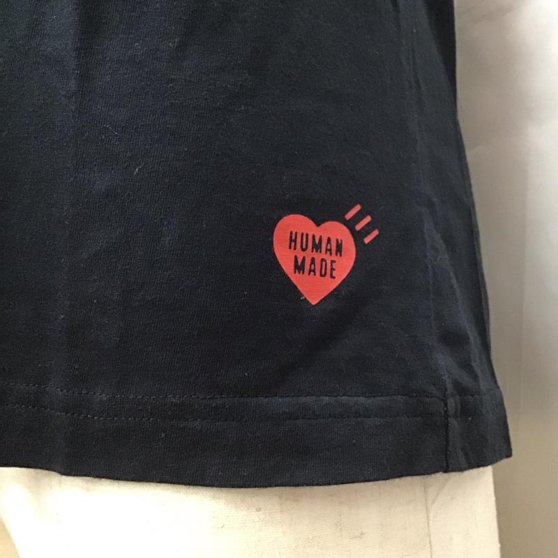 ヒューマンメード HUMAN MADE Tシャツ 半袖 半袖カットソー プリントTシャツ クルーネックカットソー M 無地 紺 / ネイビー /  メンズ USED 古着 中古 10113182