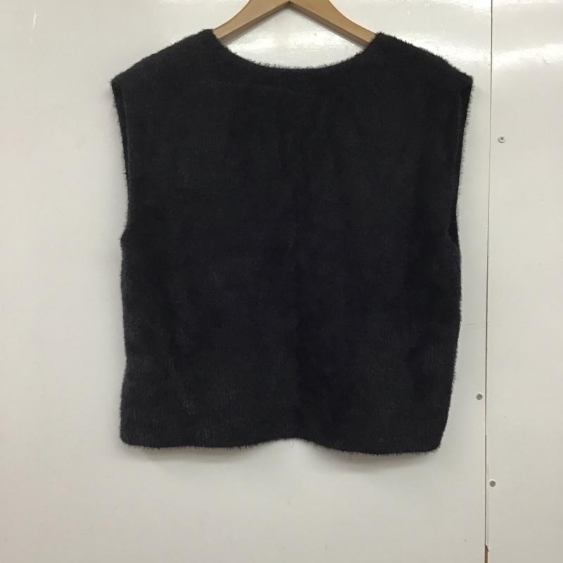 レプシィム LEPSIM ベスト ベスト ニットベスト ノースリーブカットソー プルオーバー FREE 無地 黒 / ブラック /  レディース USED 古着 中古 10145373
