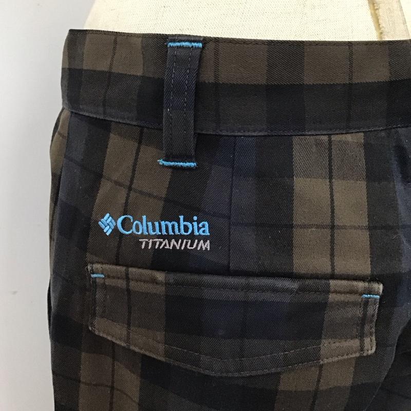 コロンビア Columbia ボトムス ボトムス TITANIUM チェック アウトドアパンツ テーパードパンツ M ロゴ、文字 黒 / ブラック / X 茶 / ブラウン / X 紺 / ネイビー /  レディース USED 古着 中古 10120163