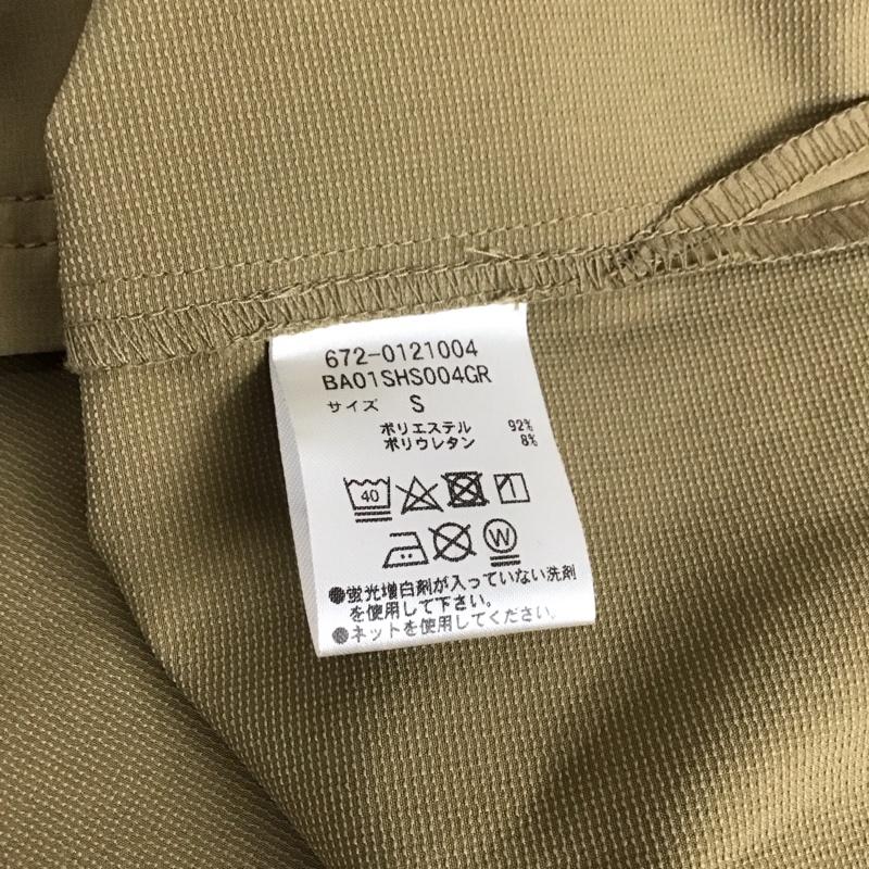 ナノユニバース nano・universe シャツ、ブラウス 半袖 672-0121004 SHELTECH オープンカラーシャツ S 無地 ベージュ / ベージュ /  メンズ USED 古着 中古 10107928