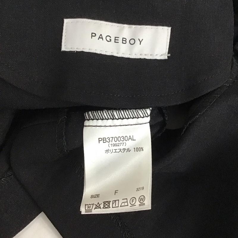 ページボーイ PAGEBOY セットアップ セットアップ PB370030AL ショート丈ベスト PB350063AL ロールアップスラックス FREE 無地 黒 / ブラック /  レディース USED 古着 中古 10144438