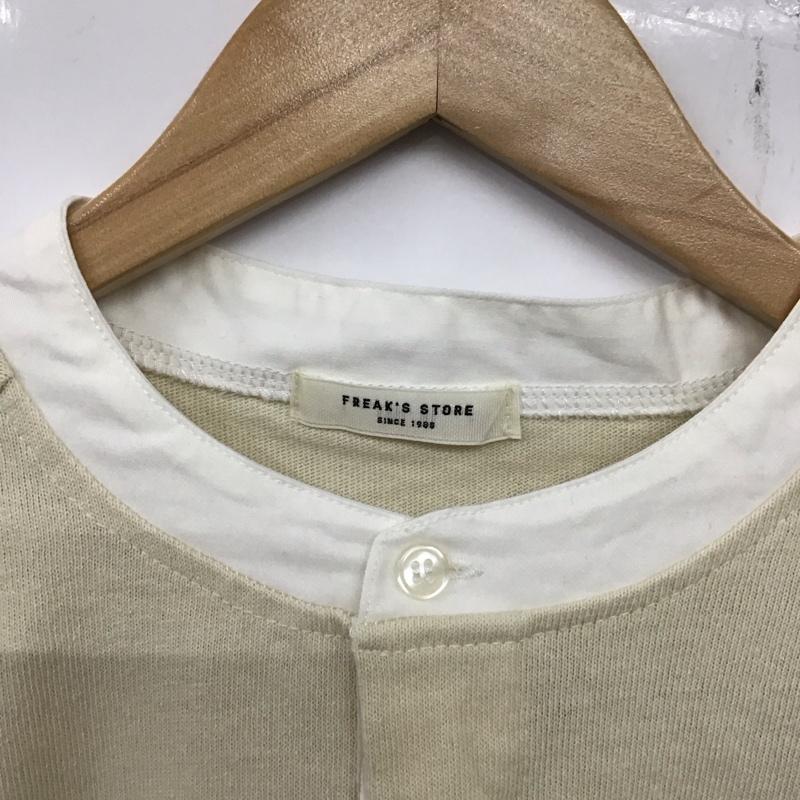 フリークスストア FREAK S STORE ポロシャツ 半袖 FREE 無地 黒 / ブラック / X ベージュ / ベージュ /  レディース USED 古着 中古 10134206