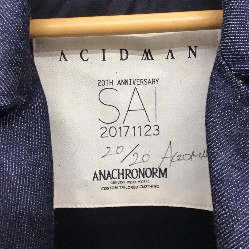 アナクロノーム Anachronorm ジャケット、上着 ジャケット、ブレザー ジップアップジャケット ライダース デニム アシッドマン 20着限定品 2 無地 インディゴ / インディゴ /  メンズ USED 古着 中古 10142343
