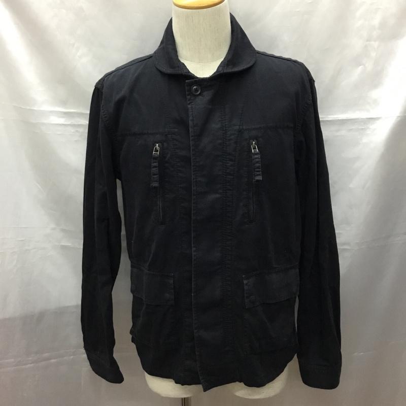 ビームス BEAMS ジャケット、上着 ジャンパー、ブルゾン bmj-211-sb3100-1/2 ミリタリージャケット ジップアップジャケット アウター L 無地 黒 / ブラック /  メンズ USED 古着 中古 10108746