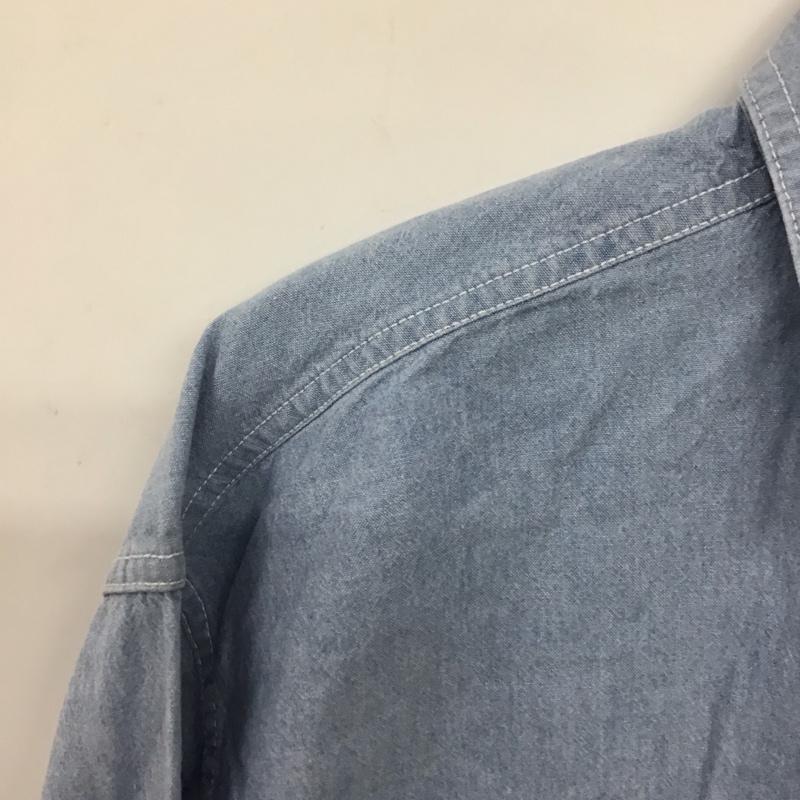 古着 USED シャツ、ブラウス 長袖 M 無地 水色 / ライトブルー /  メンズ USED 古着 中古 10144863