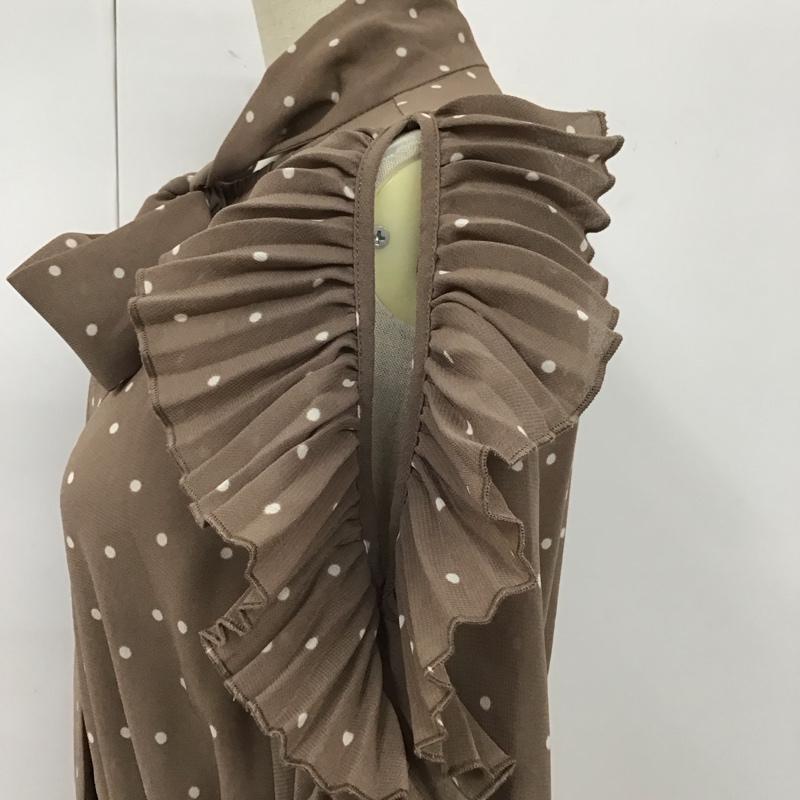 スナイデル SNIDEL ワンピース ロングスカート SWFO214064 シフォンボウタイドットワンピース 0 ドット ベージュ / ベージュ / X 白 / ホワイト /  レディース USED 古着 中古 10120053
