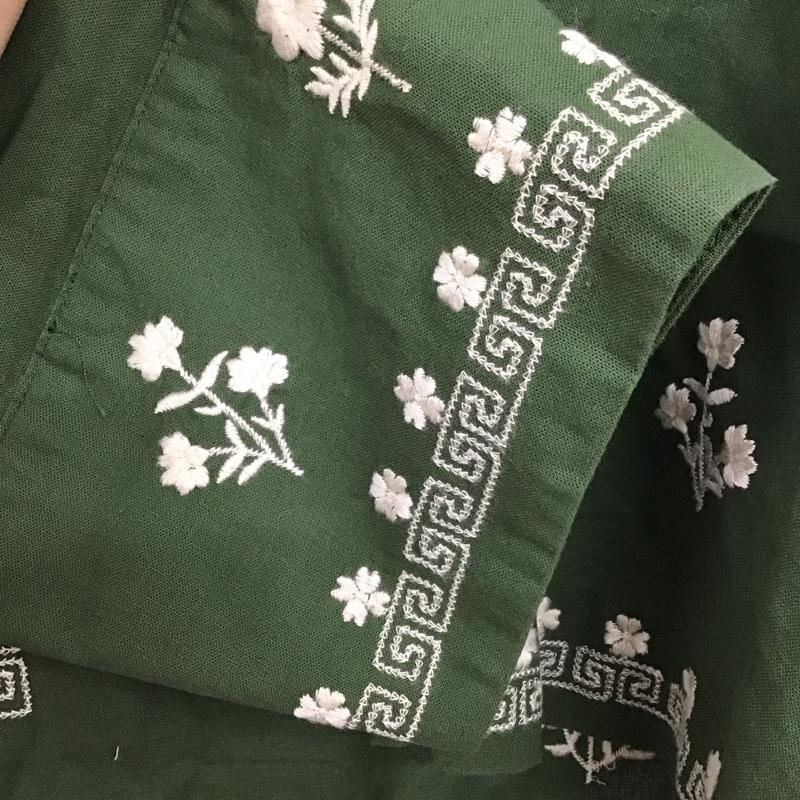 ザラ ZARA ジャケット、上着 ジャケット、ブレザー 長袖ジャケット アウター 前ボタン カラージャケット 刺繍 XL 刺繍 カーキ / カーキ /  レディース USED 古着 中古 10135611