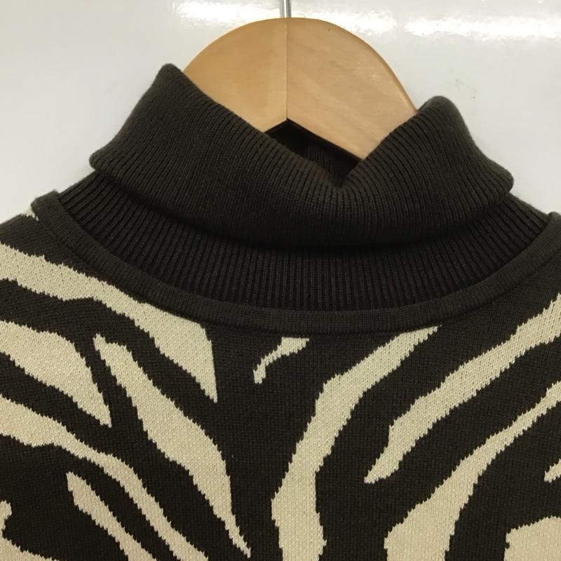 スローバイスライ THROW by SLY ニット、セーター 長袖 030DA070-5470 ZEBRA MG TURTLE TOPS FREE ゼブラ柄 マルチカラー / マルチカラー /  レディース USED 古着 中古 10140222