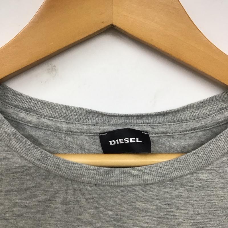 ディーゼル DIESEL Tシャツ 半袖 S ロゴ、文字 X プリント 灰 / グレー /  メンズ USED 古着 中古 10128580