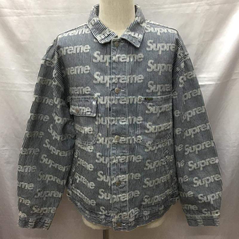 シュプリーム Supreme ジャケット、上着 ジャケット、ブレザー 24ss DenimChoreTruckerJacket ヒッコリーデニムジャケット XL 総柄 インディゴ / インディゴ /  メンズ USED 古着 中古 10122283