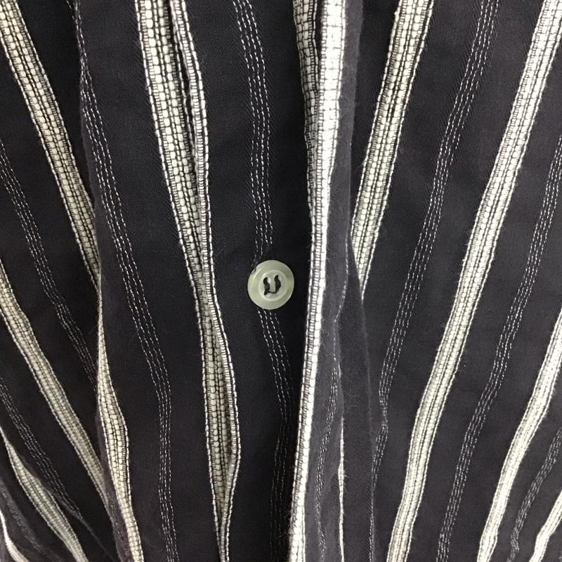 ヴェルサーチ VERSACE シャツ、ブラウス 長袖 VERSACE CLASSIC V2 コットン ストライプ 紺 / ネイビー / X 白 / ホワイト /  メンズ USED 古着 中古 10107660