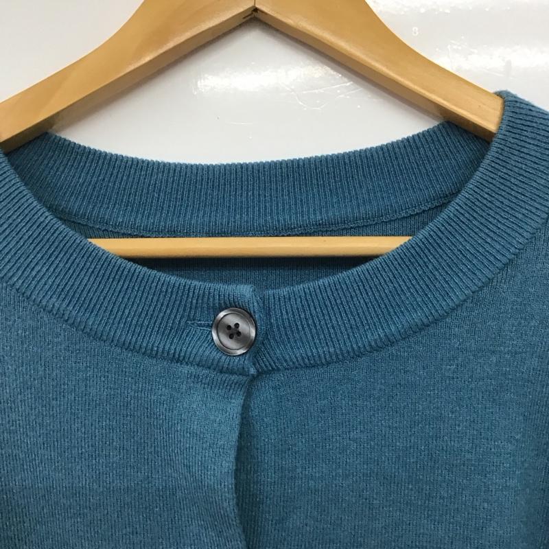 ローリーズファーム LOWRYS FARM カーディガン 長袖 長袖カーディガン ニットカーディガン 前開き FREE 無地 青 / ブルー /  レディース USED 古着 中古 10146691