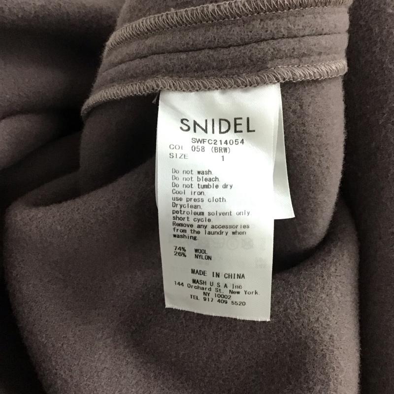 スナイデル SNIDEL コート コート一般 swfc214054 ステンカラーリバーコート アウター ロングコート 1 無地 茶 / ブラウン /  レディース USED 古着 中古 10143617