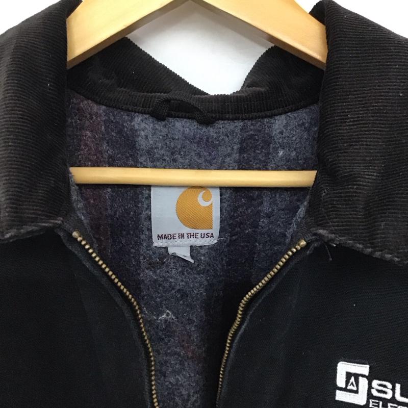 カーハート Carhartt ジャケット、上着 ジャケット、ブレザー ジップアップジャケット アウター 古着 usa製 ufcw XL ロゴ、文字 ダークグレー / ダークグレー /  メンズ USED 古着 中古 10147051