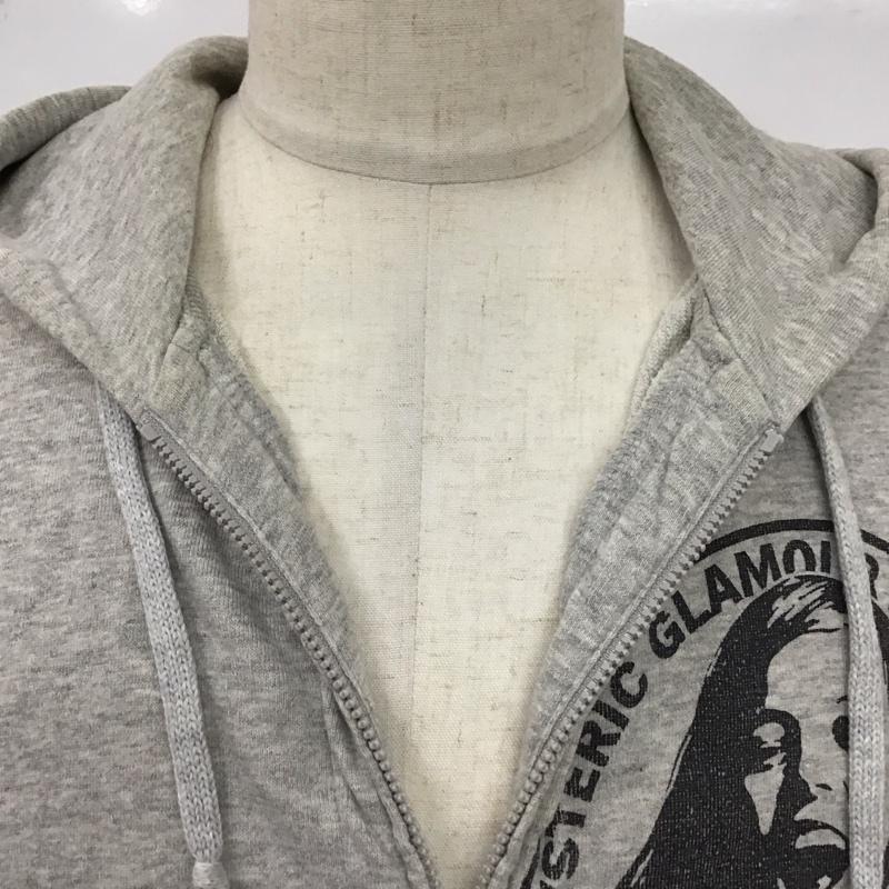 ヒステリックグラマー HYSTERIC GLAMOUR パーカー 長袖 長袖パーカー フード付きパーカー プリントスウェット トレーナー L プリント 灰 / グレー /  メンズ USED 古着 中古 10124317