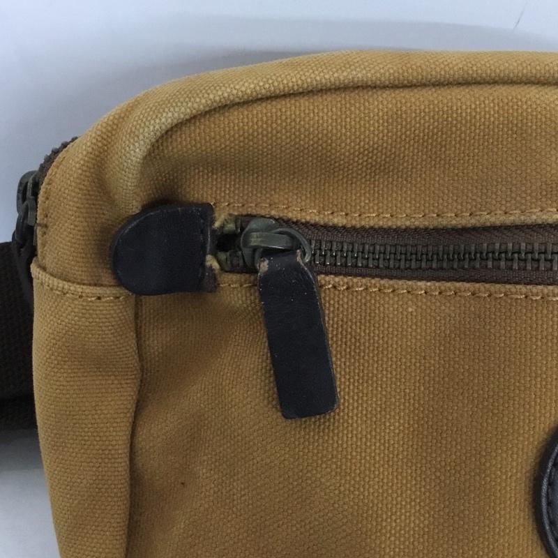 エディーバウアー Eddie Bauer ウエストバッグ ウエストバッグ コットン リネン キャンバス ボディバッグ ロゴ、文字 茶 / ブラウン /  メンズ USED 古着 中古 10142188