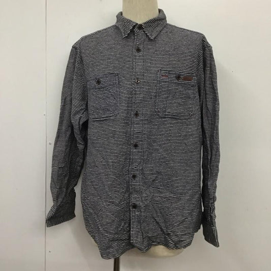 ディッキーズ Dickies シャツ、ブラウス 長袖 L  白 / ホワイト / X 紺 / ネイビー /  メンズ USED 古着 中古 10106671