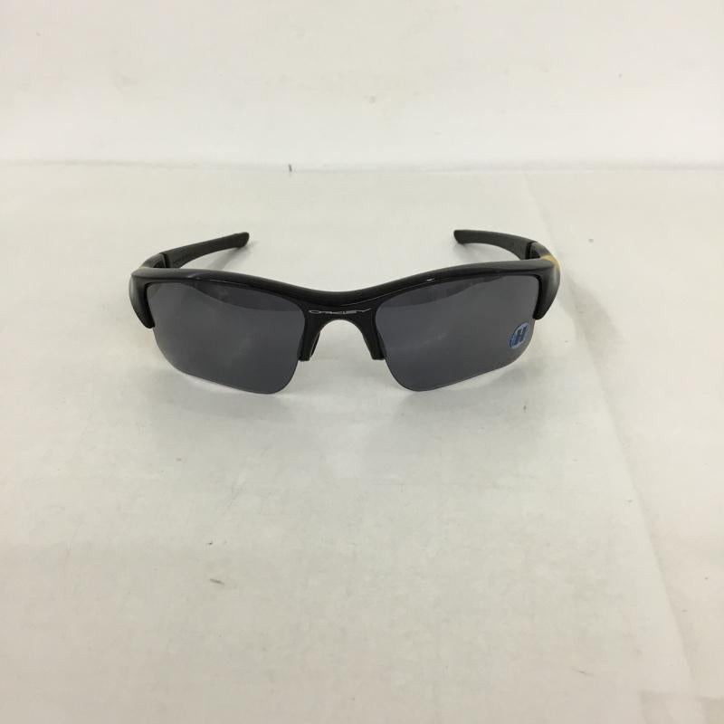 オークリー OAKLEY めがね・サングラス サングラス 12-791 FLAK スポーツサングラス ミラーレンズ 箱有 ワンポイント 黒 / ブラック / X 黄 / イエロー /  メンズ USED 古着 中古 10129370