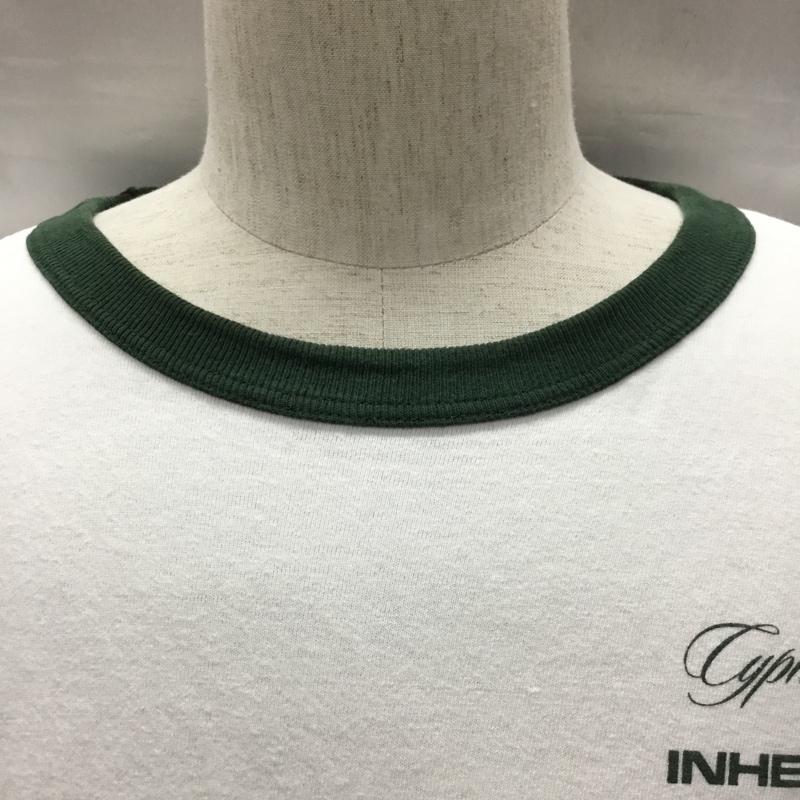 サイファーコード CypherCode Tシャツ 半袖 STYLE DISCIPLE リンガーTシャツ XL ロゴ、文字 白 / ホワイト / X カーキ / カーキ /  メンズ USED 古着 中古 10118947