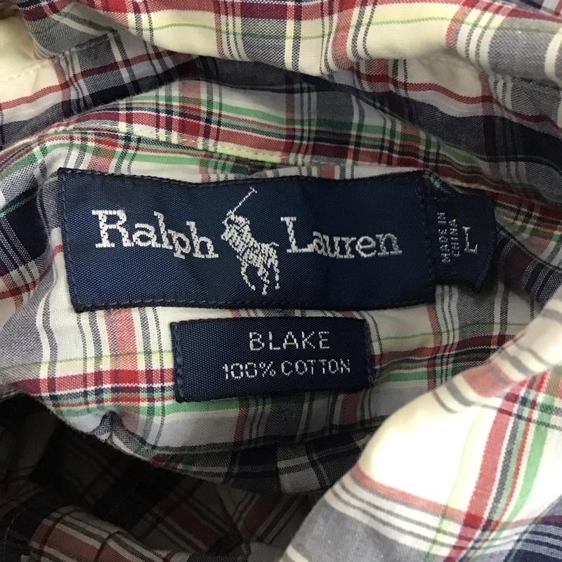 ラルフローレン RALPHLAUREN シャツ、ブラウス 半袖 半袖シャツ チェックシャツ カラーシャツ カジュアルシャツ ボタンダウンシャツ L チェック マルチカラー / マルチカラー /  メンズ USED 古着 中古 10112488