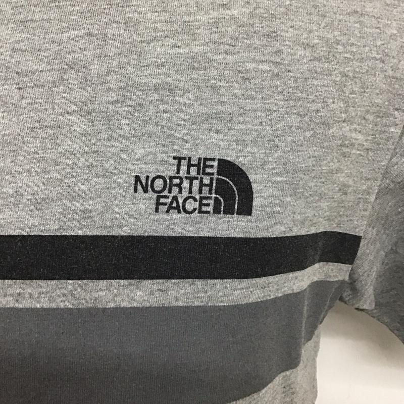ザノースフェイス THE NORTH FACE Tシャツ 半袖 NT31702 クルーネック L ロゴ、文字 灰 / グレー /  メンズ USED 古着 中古 10115599