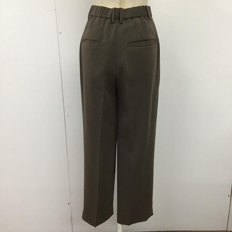 ビューティアンドユース BEAUTY&YOUTH パンツ スラックス 1614-126-6112 タック ワイドストレートパンツ XS 無地 茶 / ブラウン /  レディース USED 古着 中古 10109666