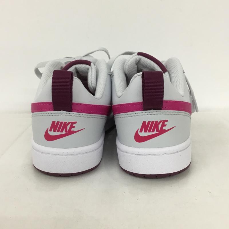 ナイキ NIKE スニーカー スニーカー BQ5448-015 COURT BOROUGH LOW 2 GS 23cm 23.0cm ロゴ、文字 灰 / グレー / X 白 / ホワイト / X 桃 / ピンク /  レディース USED 古着 中古 10132113